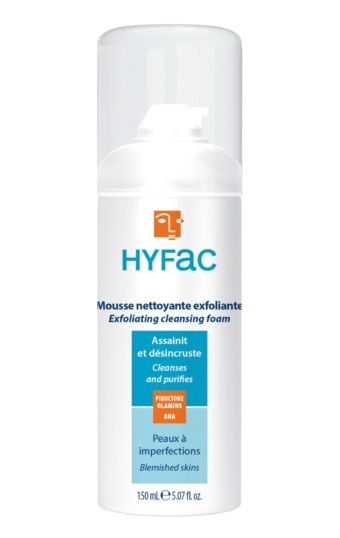 Mousse nettoyante exfoliante HYFAC anti-imperfections acné