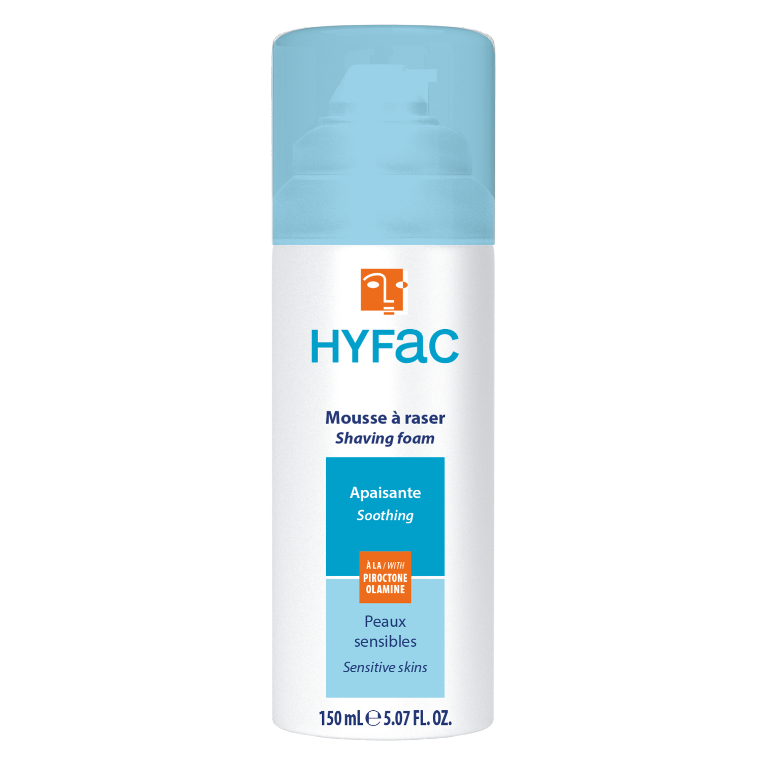 Espuma de afeitar calmante HYFAC para pieles sensibles