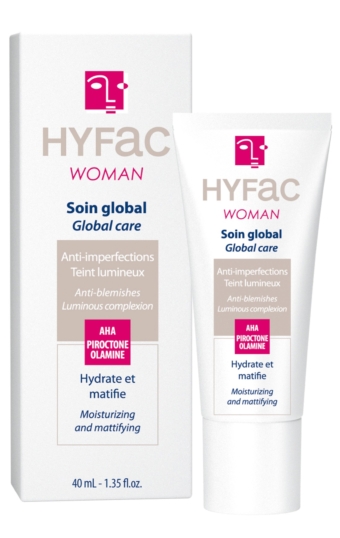 Soin global HYFAC WOMAN anti-imperfections acné femme